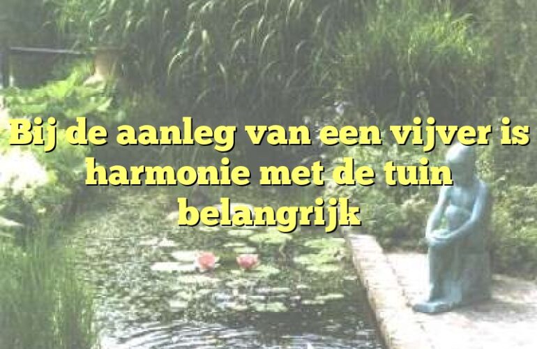 Bij de aanleg van een vijver is harmonie met de tuin belangrijk