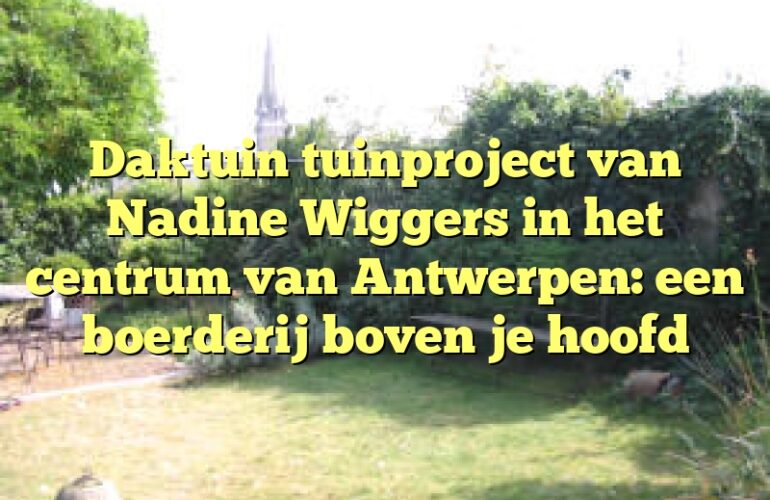 Daktuin tuinproject van Nadine Wiggers in het centrum van Antwerpen: een boerderij boven je hoofd