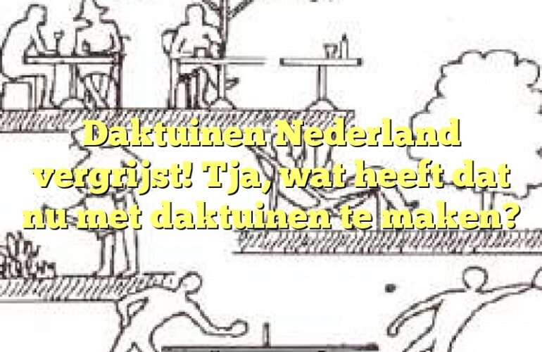 Daktuinen Nederland vergrijst! Tja, wat heeft dat nu met daktuinen te maken?