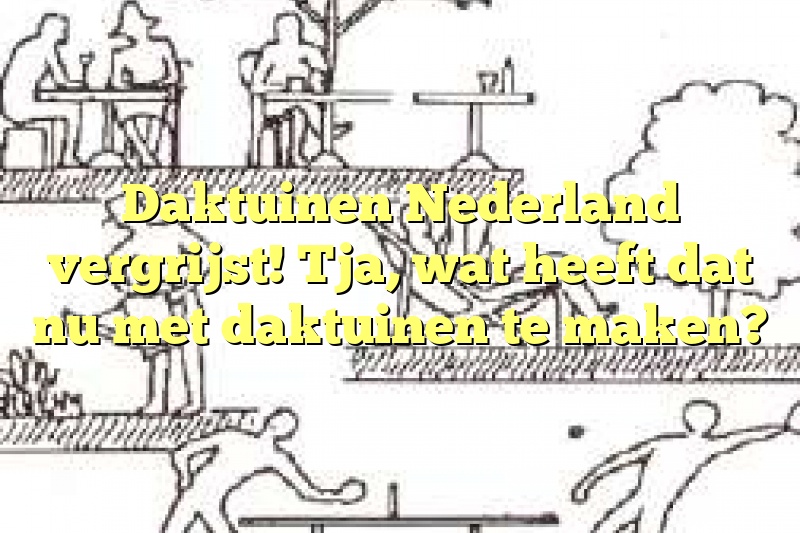 Daktuinen Nederland vergrijst! Tja, wat heeft dat nu met daktuinen te maken?