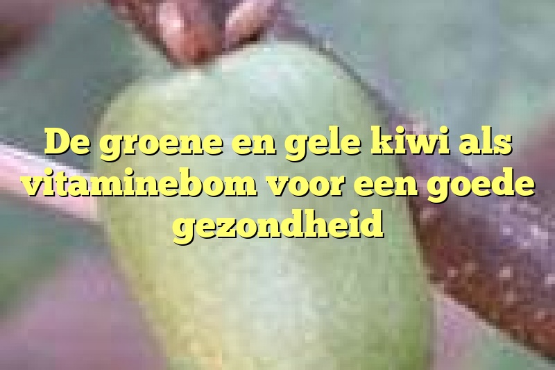 De groene en gele kiwi als vitaminebom voor een goede gezondheid