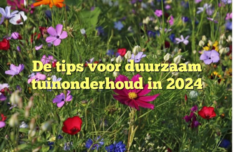 De tips voor duurzaam tuinonderhoud in 2024