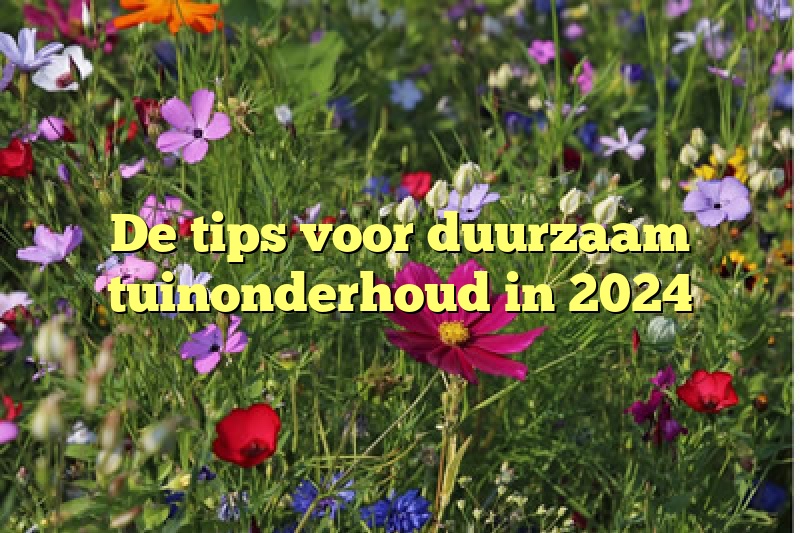 De tips voor duurzaam tuinonderhoud in 2024