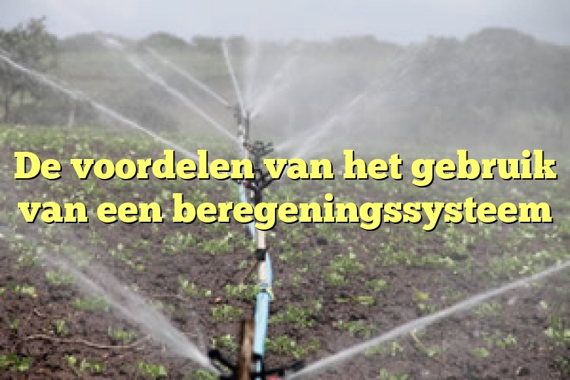 De voordelen van het gebruik van een beregeningssysteem