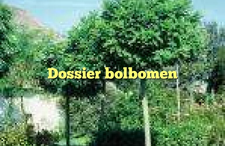 Dossier bolbomen