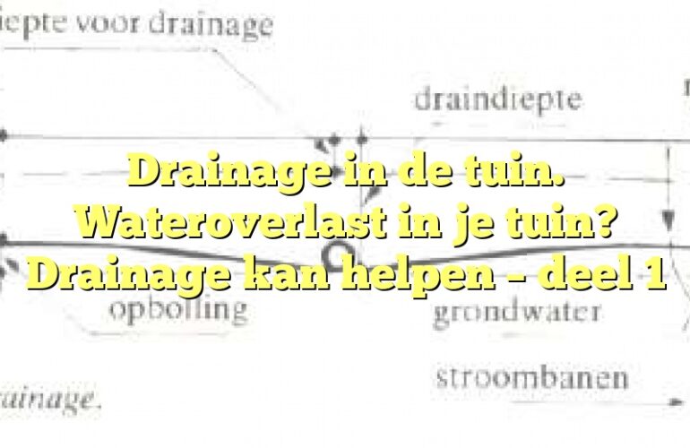 Drainage in de tuin. Wateroverlast in je tuin? Drainage kan helpen – deel 1