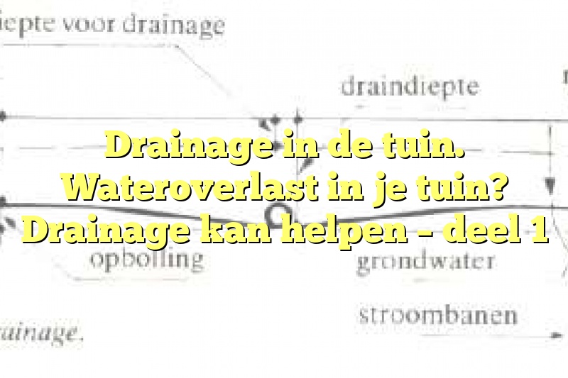 Drainage in de tuin. Wateroverlast in je tuin? Drainage kan helpen – deel 1