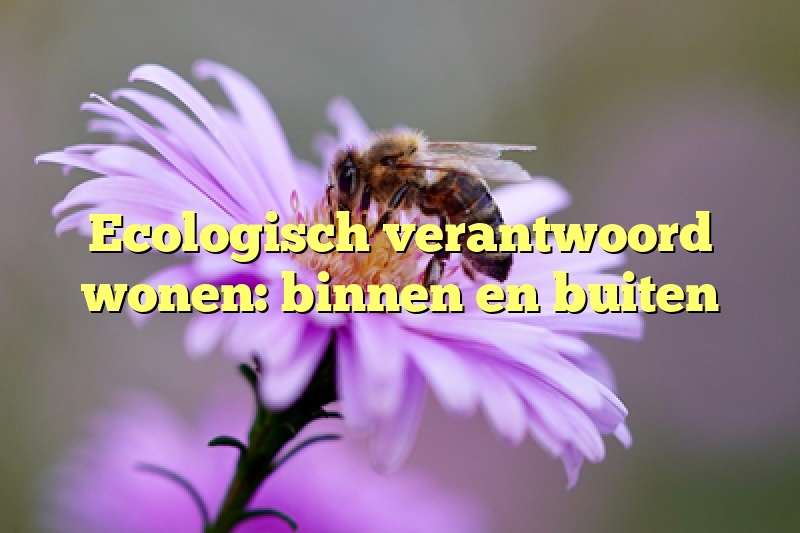 Ecologisch verantwoord wonen: binnen en buiten