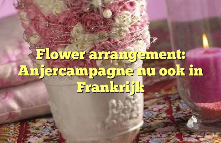 Flower arrangement: Anjercampagne nu ook in Frankrijk