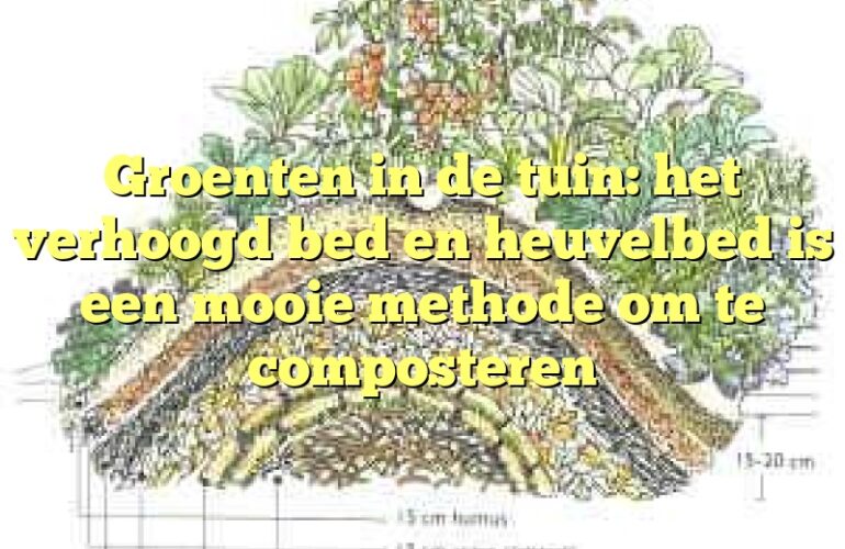 Groenten in de tuin: het verhoogd bed en heuvelbed is een mooie methode om te composteren