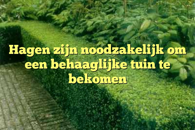 Hagen zijn noodzakelijk om een behaaglijke tuin te bekomen