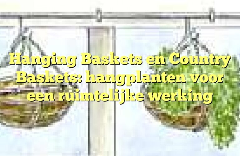 Hanging Baskets en Country Baskets: hangplanten voor een ruimtelijke werking