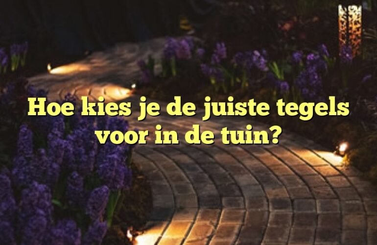 Hoe kies je de juiste tegels voor in de tuin?