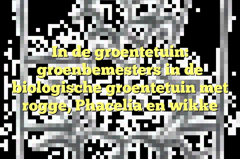 In de groentetuin: groenbemesters in de biologische groentetuin met rogge, Phacelia en wikke