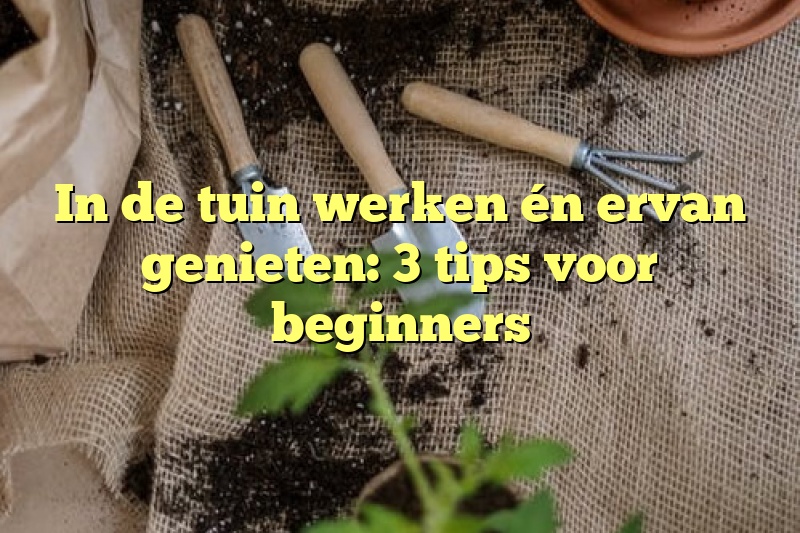 In de tuin werken én ervan genieten: 3 tips voor beginners