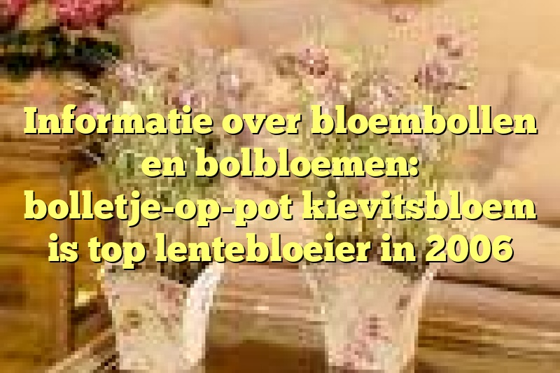 Informatie over bloembollen en bolbloemen: bolletje-op-pot kievitsbloem is top lentebloeier in 2006