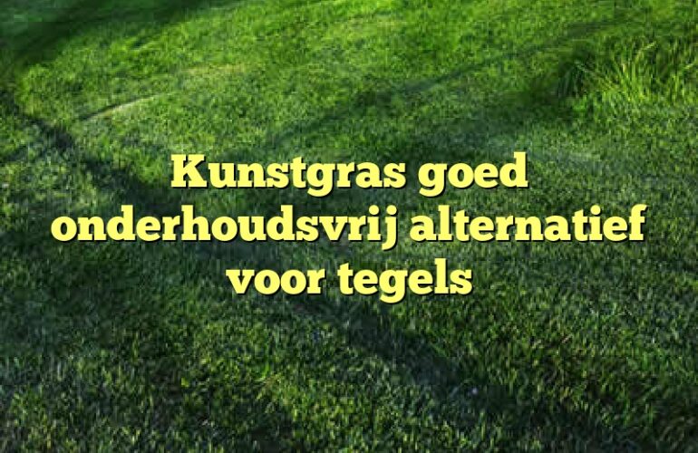 Kunstgras goed onderhoudsvrij alternatief voor tegels