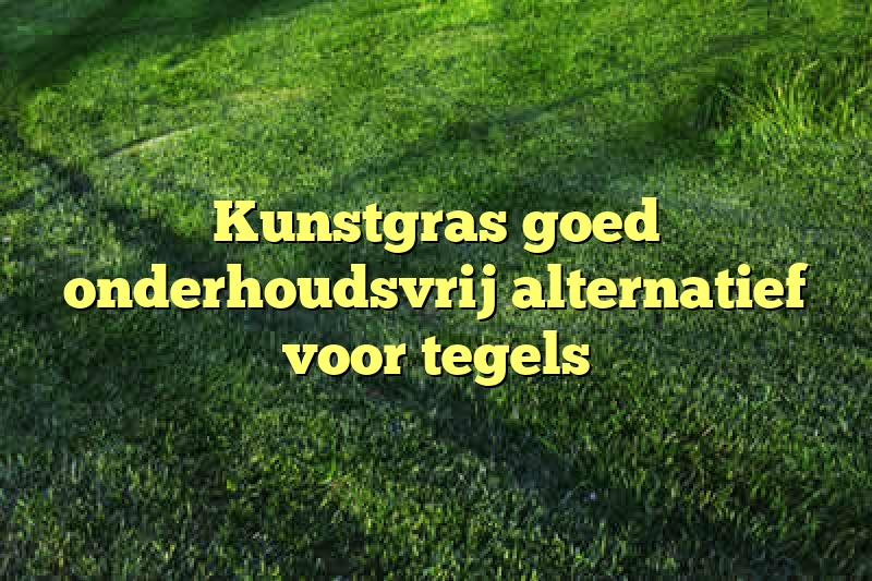 Kunstgras goed onderhoudsvrij alternatief voor tegels