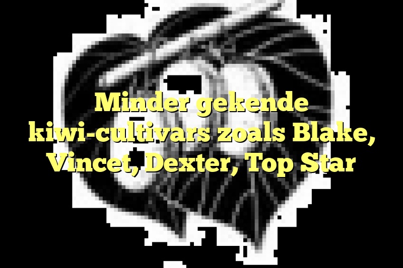 Minder gekende kiwi-cultivars zoals Blake, Vincet, Dexter, Top Star