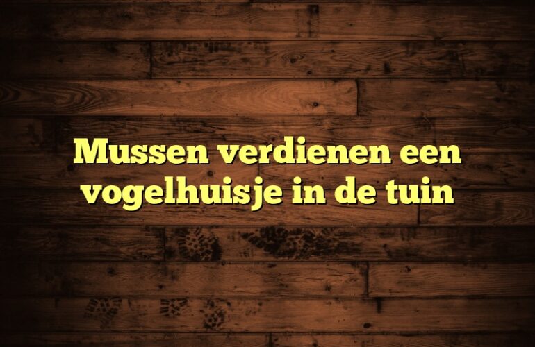 Mussen verdienen een vogelhuisje in de tuin