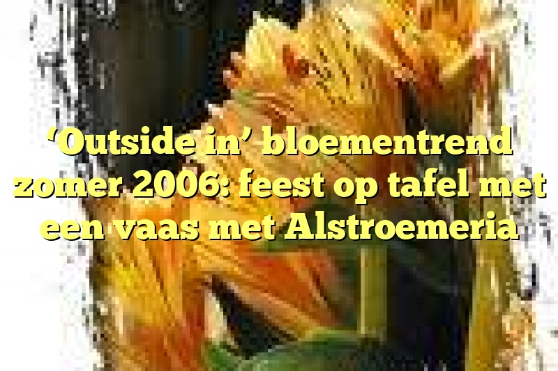 ‘Outside in’ bloementrend zomer 2006: feest op tafel met een vaas met Alstroemeria