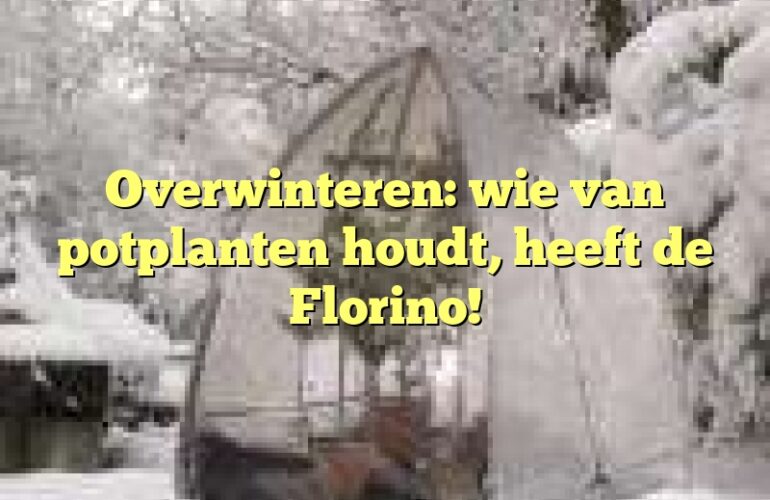 Overwinteren: wie van potplanten houdt, heeft de Florino!