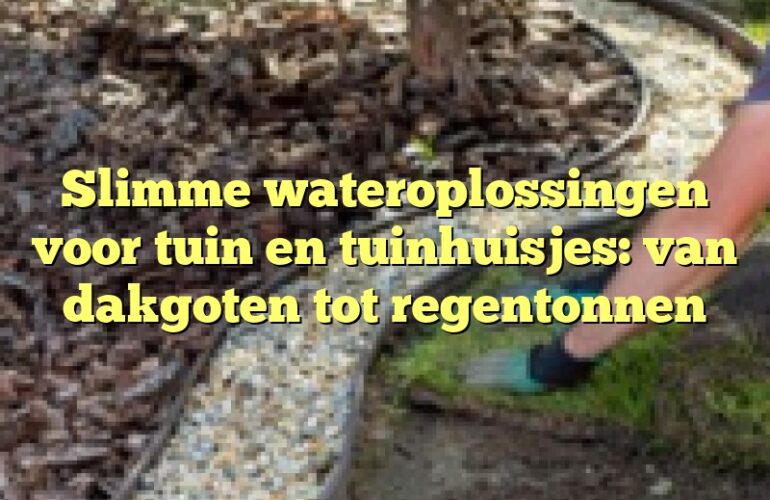 Slimme wateroplossingen voor tuin en tuinhuisjes: van dakgoten tot regentonnen