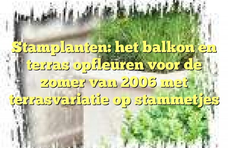 Stamplanten: het balkon en terras opfleuren voor de zomer van 2006 met terrasvariatie op stammetjes