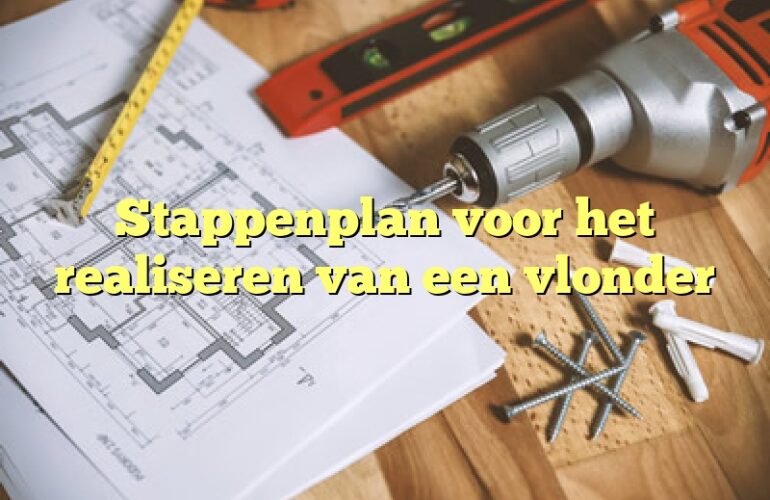 Stappenplan voor het realiseren van een vlonder