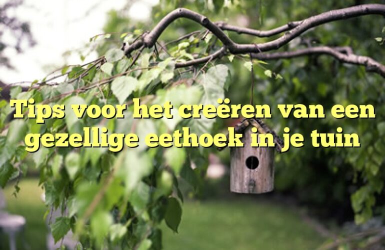 Tips voor het creëren van een gezellige eethoek in je tuin