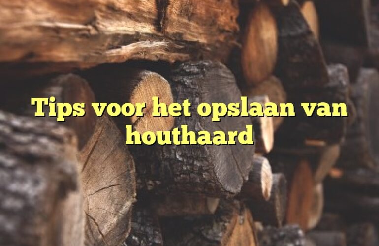 Tips voor het opslaan van houthaard