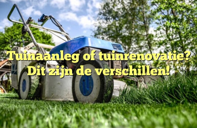 Tuinaanleg of tuinrenovatie? Dit zijn de verschillen!