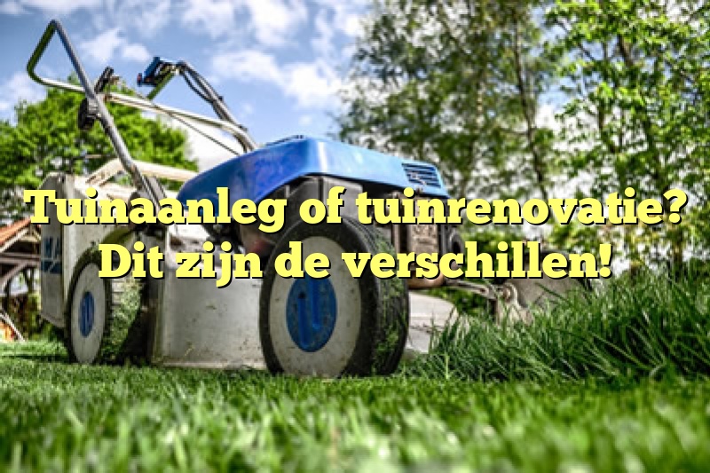 Tuinaanleg of tuinrenovatie? Dit zijn de verschillen!