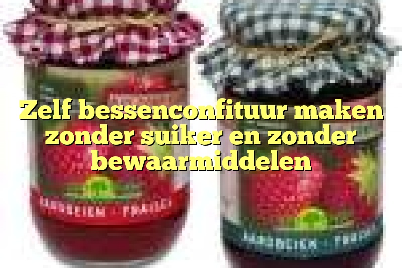 Zelf bessenconfituur maken zonder suiker en zonder bewaarmiddelen