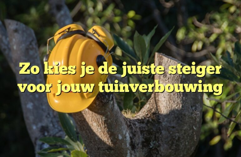 Zo kies je de juiste steiger voor jouw tuinverbouwing