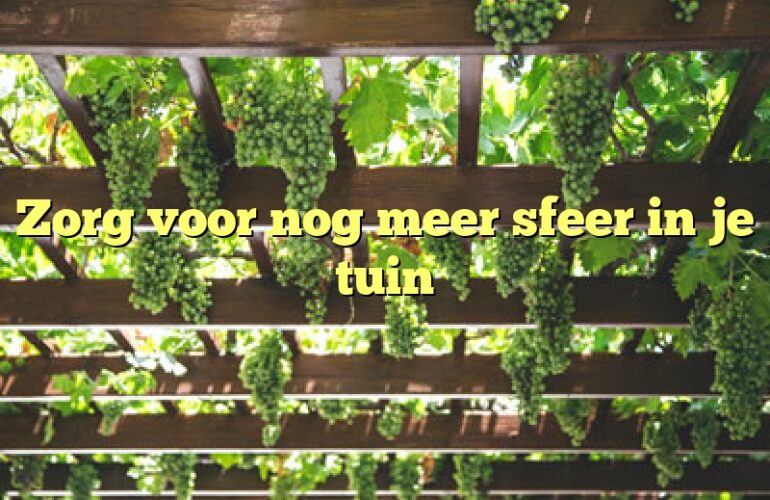 Zorg voor nog meer sfeer in je tuin