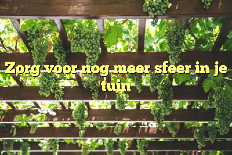 Zorg voor nog meer sfeer in je tuin